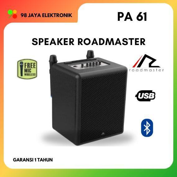 ROADMASTER SPEAKER PORTABLE PA 61 free 2 mic GARANSI RESMI
