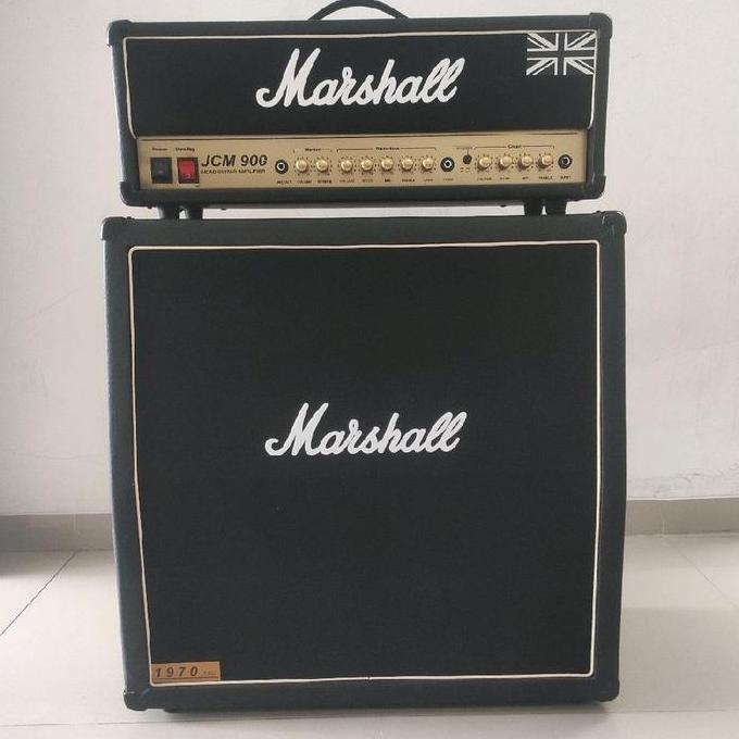 Amplifier Gitar Head Cabinet Custom Marshall 12inch x 2 Garansi 1th - Premium Kualitas Oke - Mixer E