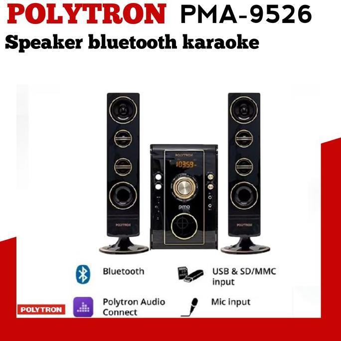 Speaker bluetooth POLYTRON PMA-9526 Speaker aktif bluetooth/karaoke