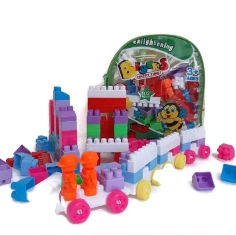 new product mainan anak diy building block robot mobil / mainan blok lego susun tas lebah