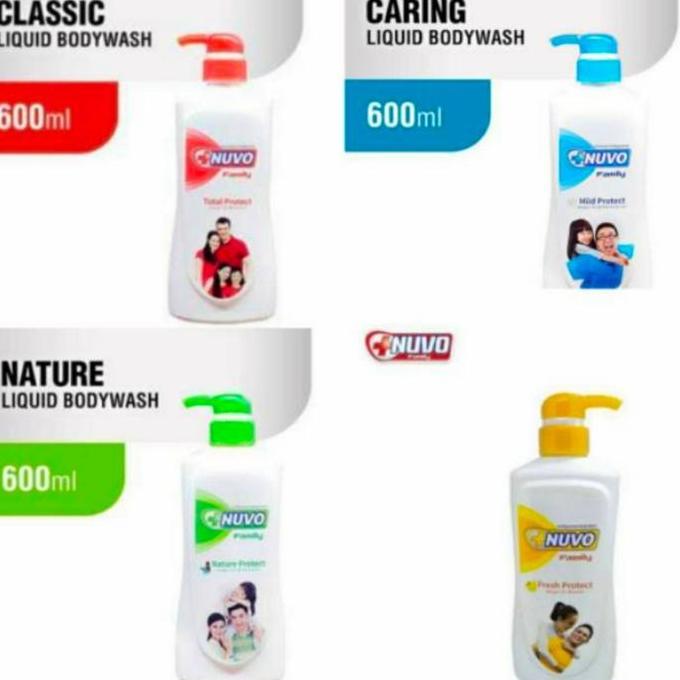 Banho - Nuvo Body Wash Sabun Mandi Cair 600Ml Botol Pump Nuvo