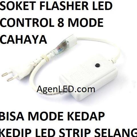 Lig- Flasher Led Strip Selang 5050 Smd 2 Jalur Pin Soket Lampu Kontroler Fl