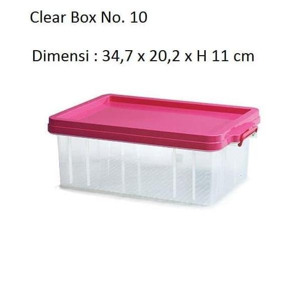 Str- Kotak Box Container Serbaguna Clear Box No 10 Lion Star Fx-3 Fx3