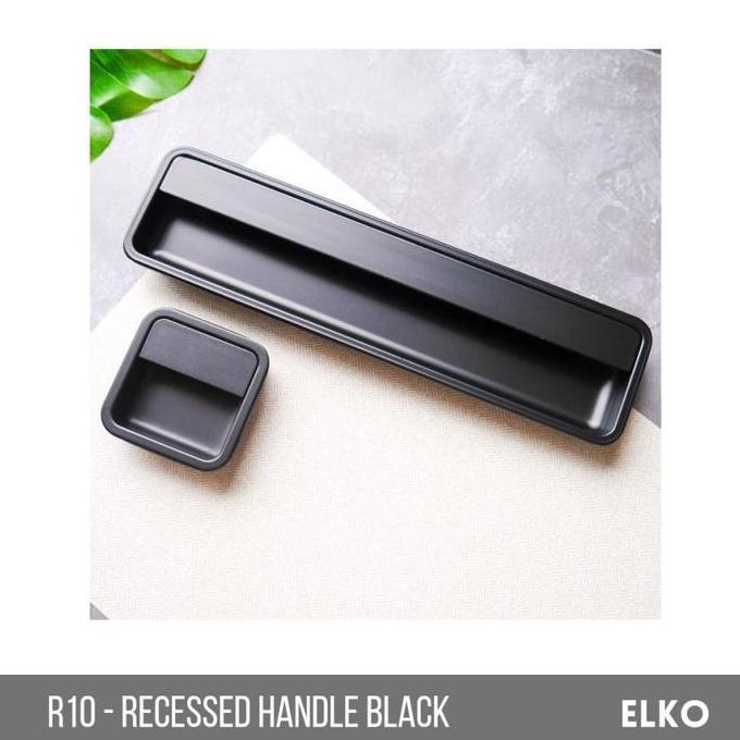 Sval- Etivo R10 Recessed Handle Pair Black | Tarikan Laci Tanam Gagang Lemari