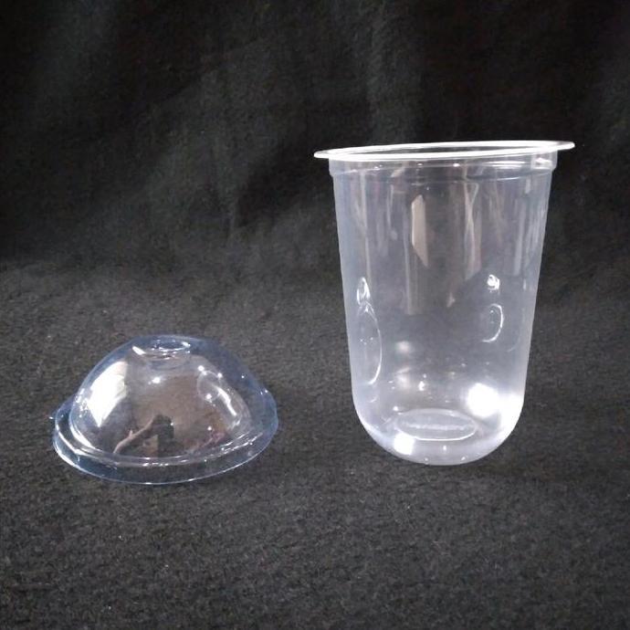 Gin- 50Pcs Gelas Oval / Gelas Cup Oval Ukuran 14Oz 16Oz 18Oz Oz 4Oz / Gelas Plastik Oval