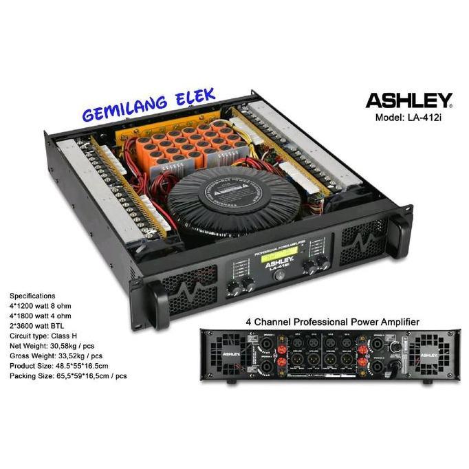 Promo Power ASHLEY LA 412i ( 4 channel ) Original Diskon