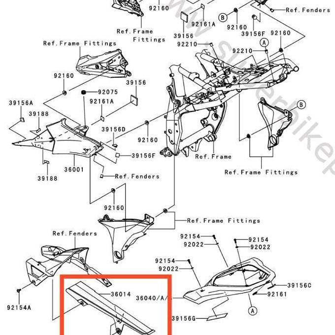 COVER TUTUP RANTAI KAWASAKI Z800 Z 800 ORIGINAL KAWASAKI
