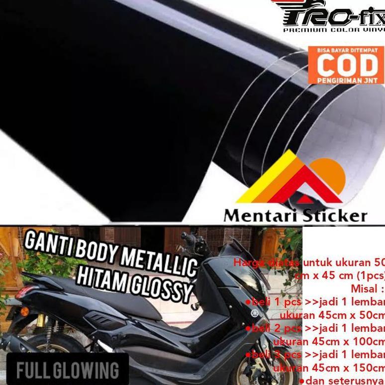 murah stiker skotlet hitam glossy stiker motor hitam