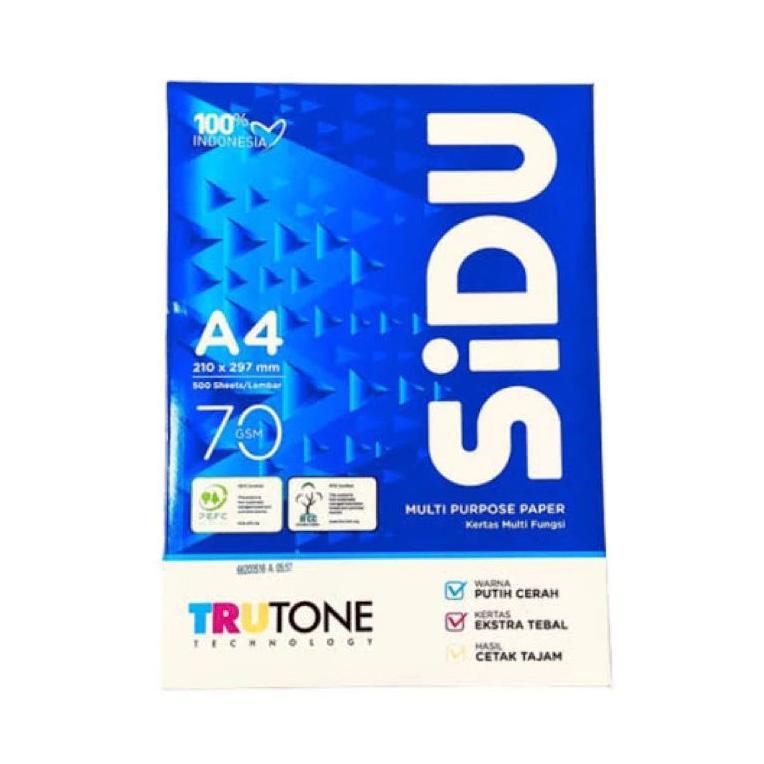 1Rim Hvs Sidu / Hvs A4 / Kertas Hvs Sidu A4 70 / 75  Gram / Kertas Foto Copy / Hvs Sidu