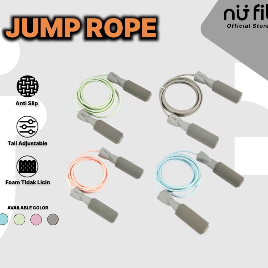 Nu - Fit  - Tali Skipping - Skipping Premium - Skipping Jump - Lompat Tali  - Foam Jump Rope - Skipp