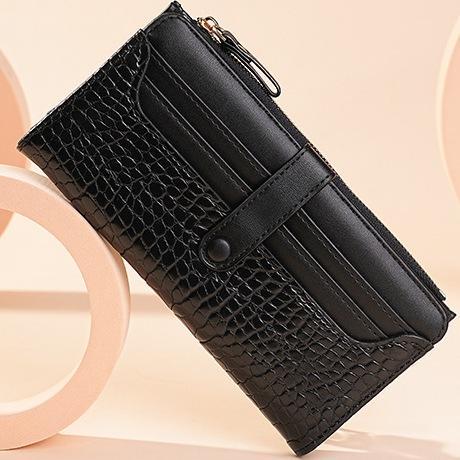 (Import Korea) Dompet Croco Dompet Lipat Wanita Dompet Kecil Wanita Dompet Mini Wanita Dompet Kartu 
