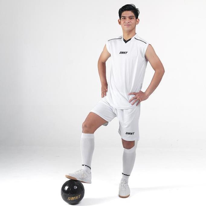 Jersey / Dmnt Jersey Setelan Teamwear Sleeveless Futsal Sepakbola Dixie White (Belum Termasuk Nama &