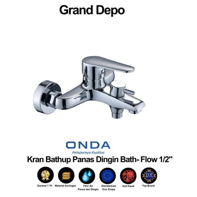 Kran Shower Mixer Air Panas Dingin Bath Flow 1/2" Onda / Kran Shower Mixer Onda / Kran Air Onda
