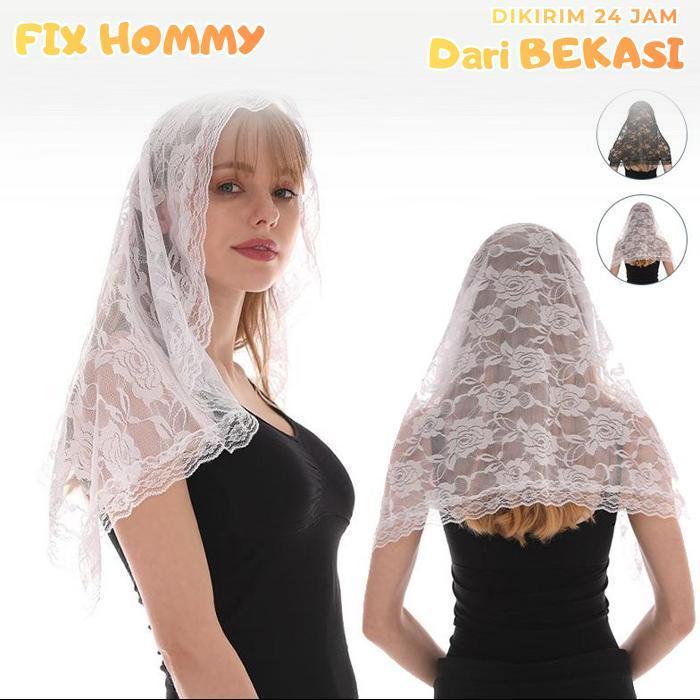 FXMY Mantilla Kerudung Katolik / Kerudung Misa / Mantila Katholik / Mantila Kerudung Katolik