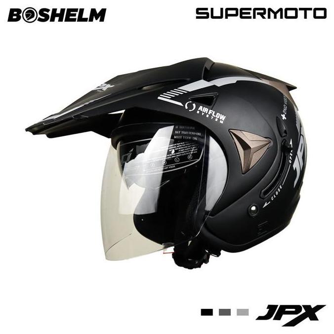 Helm JPX SUPERMOTO Helm Cross Half Face SNI