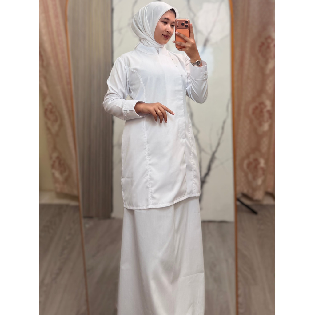 MCL label - free hijab SET ROK Baju Pdh Wanita Seragam Dinas Pemda PNS Tunik Kekinian Busui Friendly