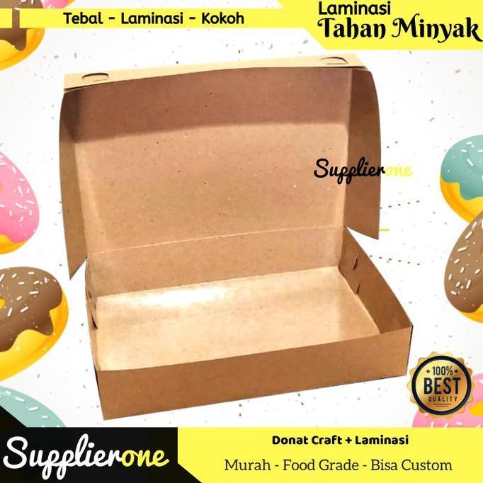 Dus Donat Craft Laminasi / Box Donat / Kemasan Donat / Wadah Donat