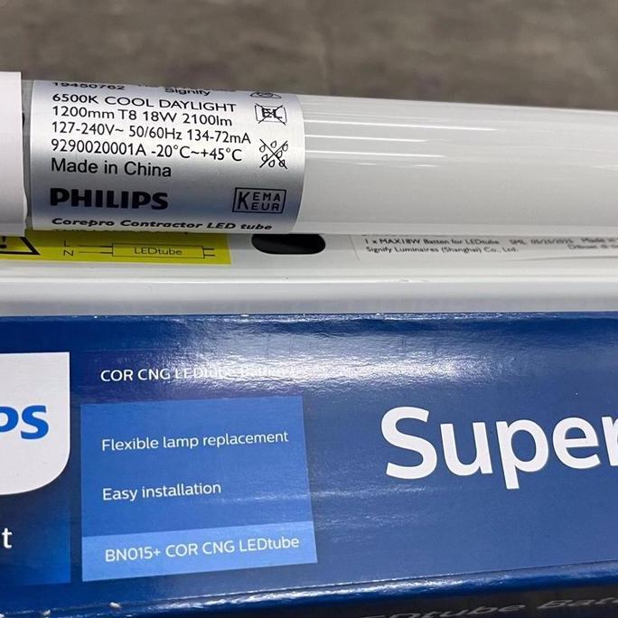 Philips Tl Led 18Watt Ecofit Corepro Contractor 18Watt Set Bn015C Lampu Neon 120Cm