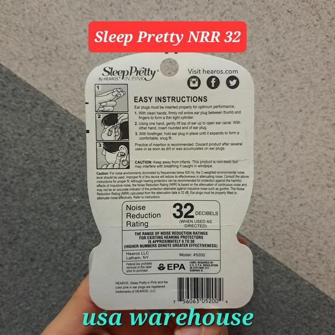 Hearos Ear Plugs Xtreme Protection Sleep Pretty NRR 32 NRR 33 TS