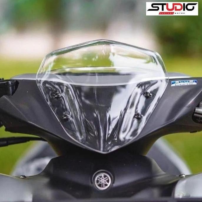Visor Aerox Standar Bening Black Windshield Yamaha Aerox 155 Connected Tebal Motorcycle