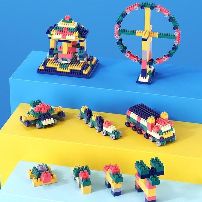 Promo MK332 Mainan Brick Balok Susun Anak DIY | Brick LEGO Land Anak | Mainan Susun Edukatif 260/360