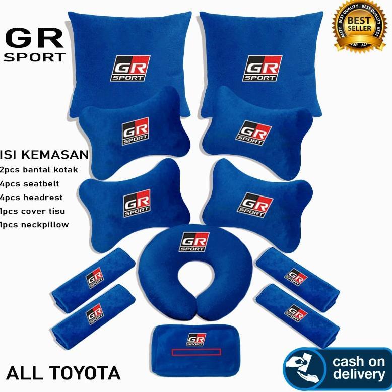 Gr Sport Bantal Aksesoris Interior Mobil Gr  Agya, Raize, Yaris, Avanza, Veloz, Rush, Kijang Innova,