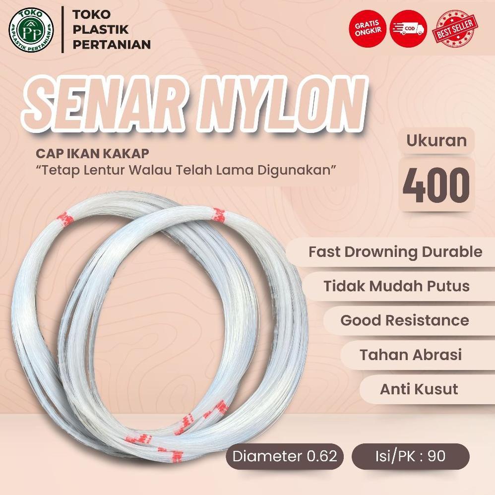 Senar Cap Ikan Kakap  Ukuran 400 (25)  per Roll /Tali Senar Pancing / Senar Layangan