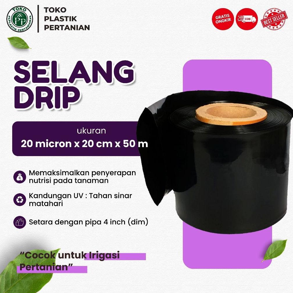 Selang Drip 20 micron 4 dim 50 meter - Pipa 4 inch