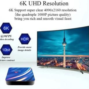 CUCI GUDANG Vmade Newest Android 10.0 Bluetooth TV Box Ultra HD 6K Set Top Box TV