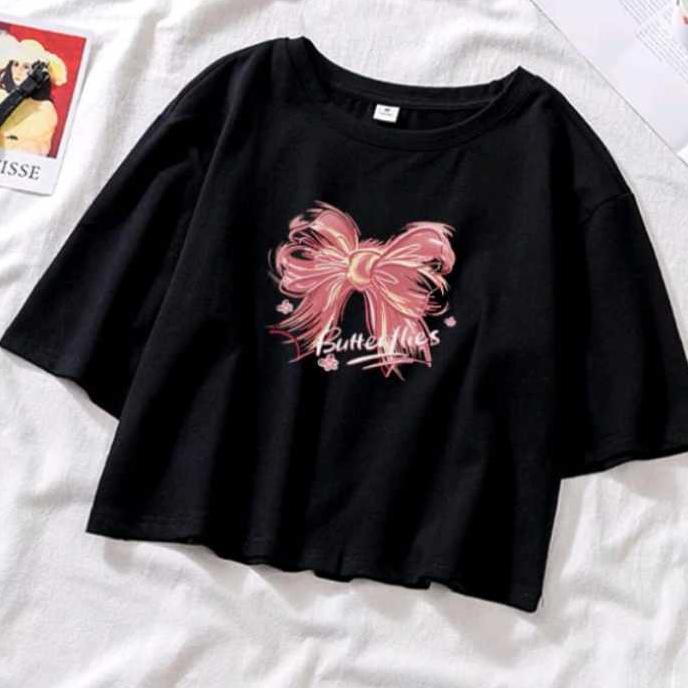 100% Aman Kaos Oversize Crop Butterfly Tie (Ld 106, P 45)