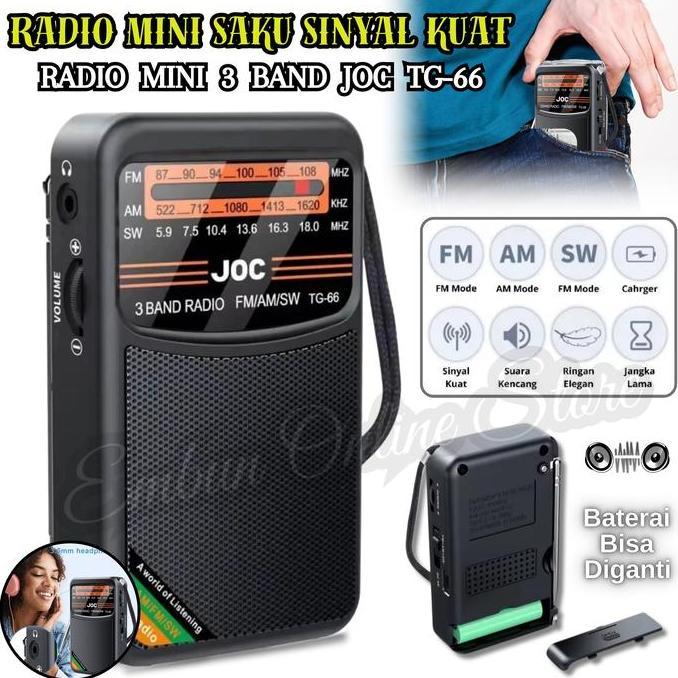 Radio FM/AM/SW 3 Band Joc Tg-66 / Radio Clasik Serbaguna / Radio Speaker / Radio Jadul 3 BAND / Radi