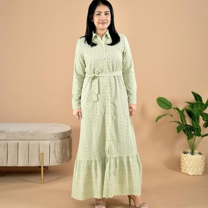 Gamis Brukat G1158 Tiara Sage
