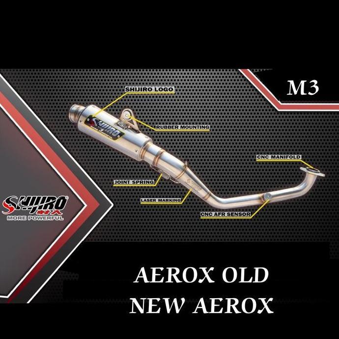 Knalpot Racing AEROX155 OLD type M3 Shijiro Racing Original