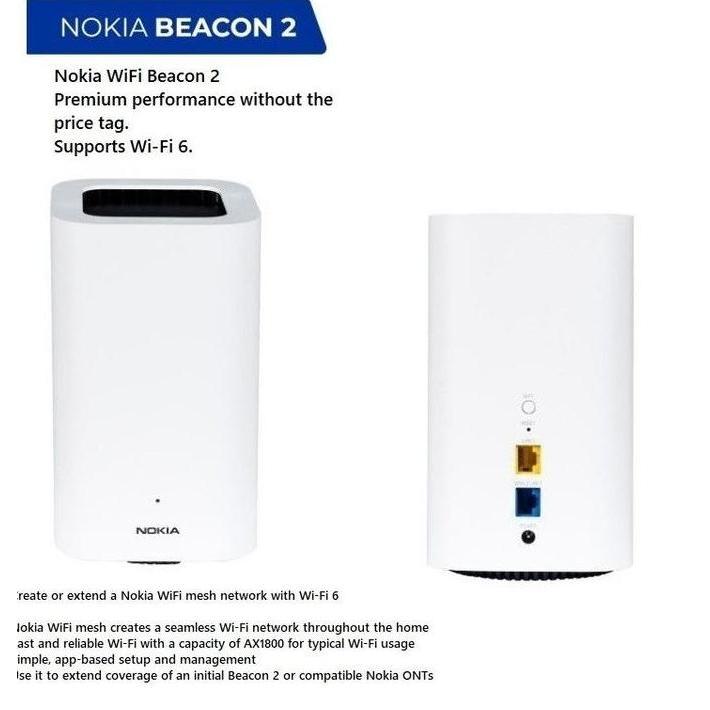 NOKIA WIFI BEACON 2 HOME WIFI GATEWAY - MESH ROUTER EXTENDER REPEATER MURAH
