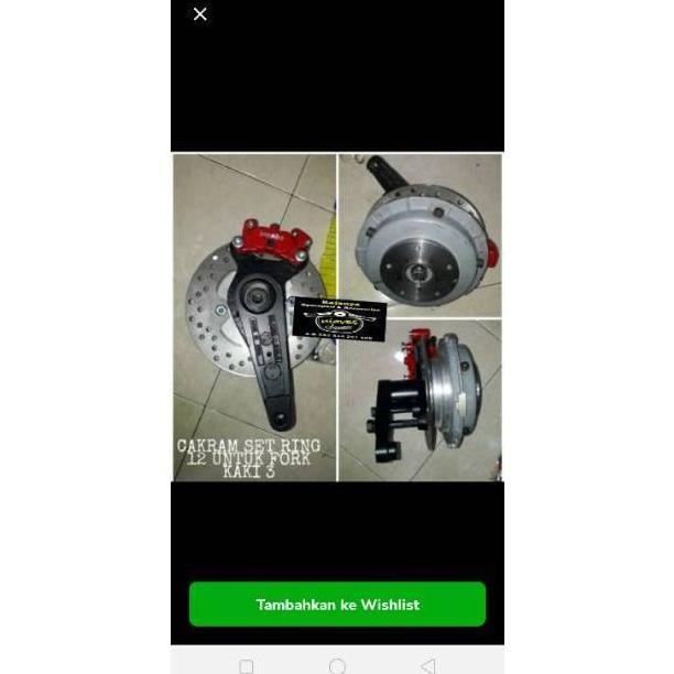 upgrade cakram velg velk R RING 12 SET SEMUA VESPA KLASIK (KAKI 2&3) cakram