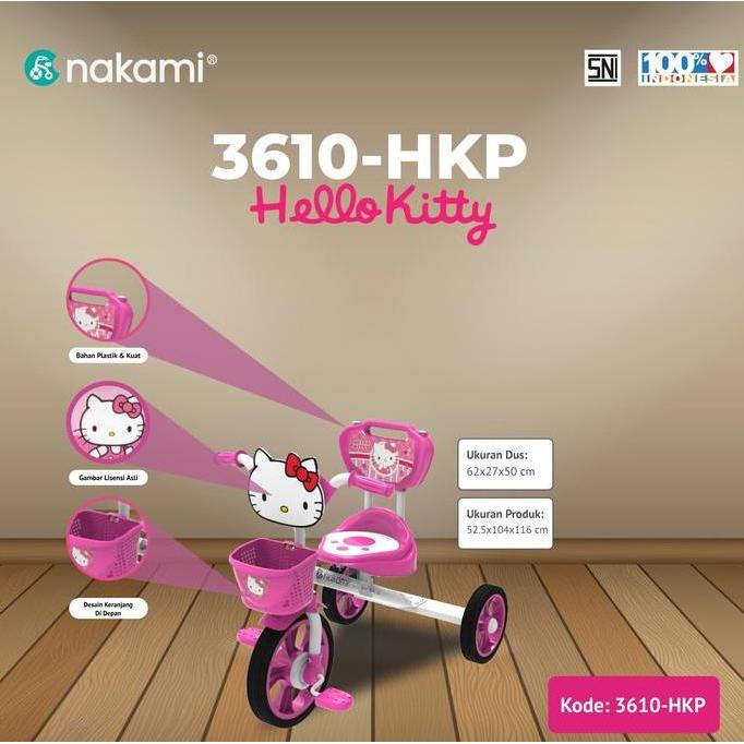 NAKAMI Sepeda Anak Tricycle Tameng Roda 3