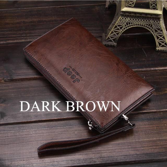 Dompet Panjang Pria Jeep Buluo - Clutch Kulit Premium Dengan Resleting & Wristlet | Import Original 