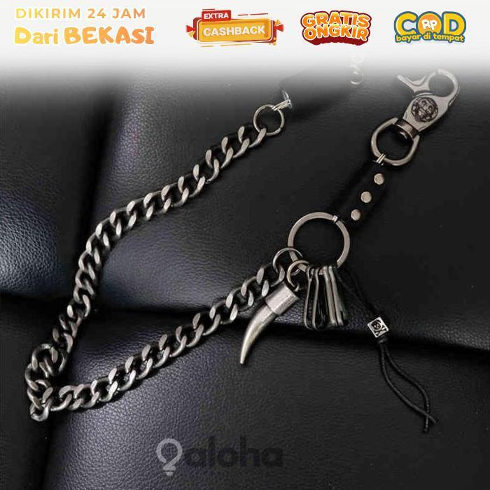 ALHM - Rantai Dompet Pria Keren / Rantai Dompet Punk / Rantai Celana Dompet / Dompet Rantai Pria