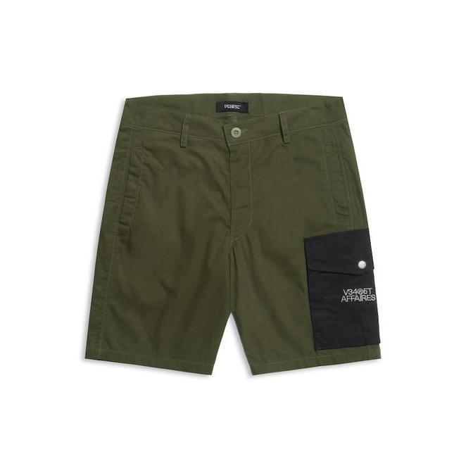 Vearst Affaires Short Cargo Pants Frodo Olive - Celana Cargo Pendek