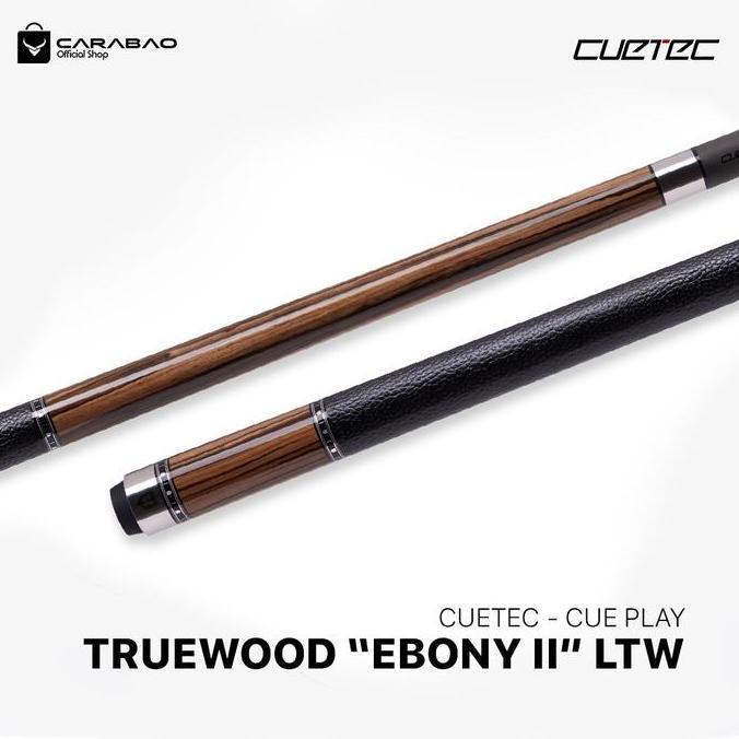 CUETEC TRUEWOOD EBONY 2 LEATHER - CUE STICK PLAY BILLIARD
