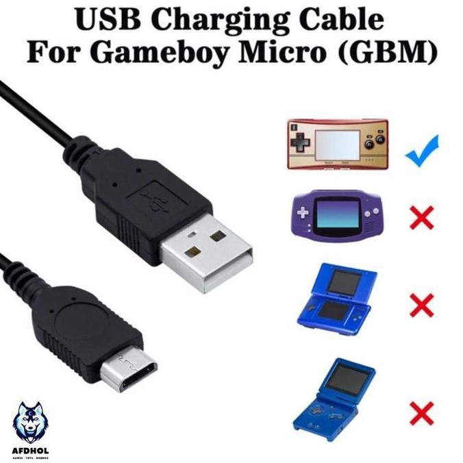 KABEL USB FOR CHARGER NINTENDO GAMEBOY MICRO GBM GAME BOY CHARGING CHAS