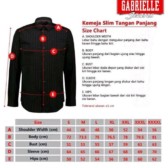 KEMEJA MERK GABRIELLE ORIGINAL SLIMFIT TERBARU