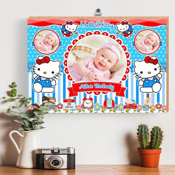 Biodata bayi cewe cowo - biodata kelahiran - biodata newborn - biodata kayu mdf design lucu