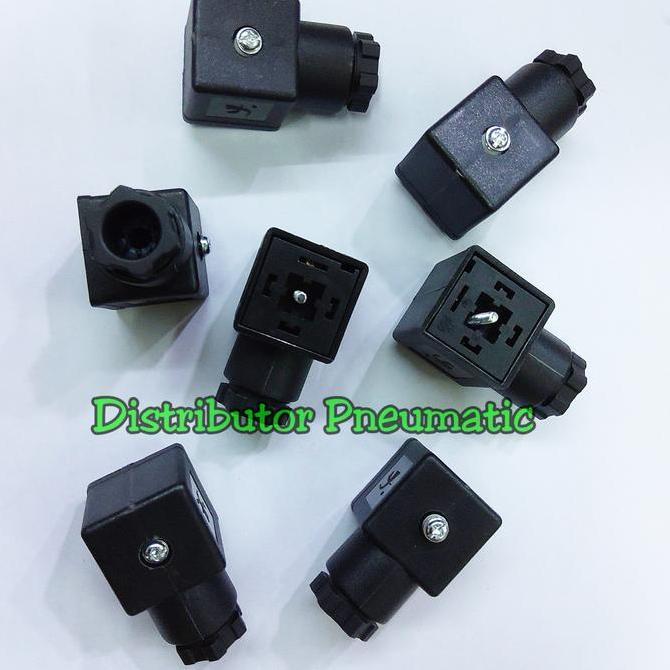 Socket Kaki 4 Untuk solenoid Hidrolik hitam AC/DC