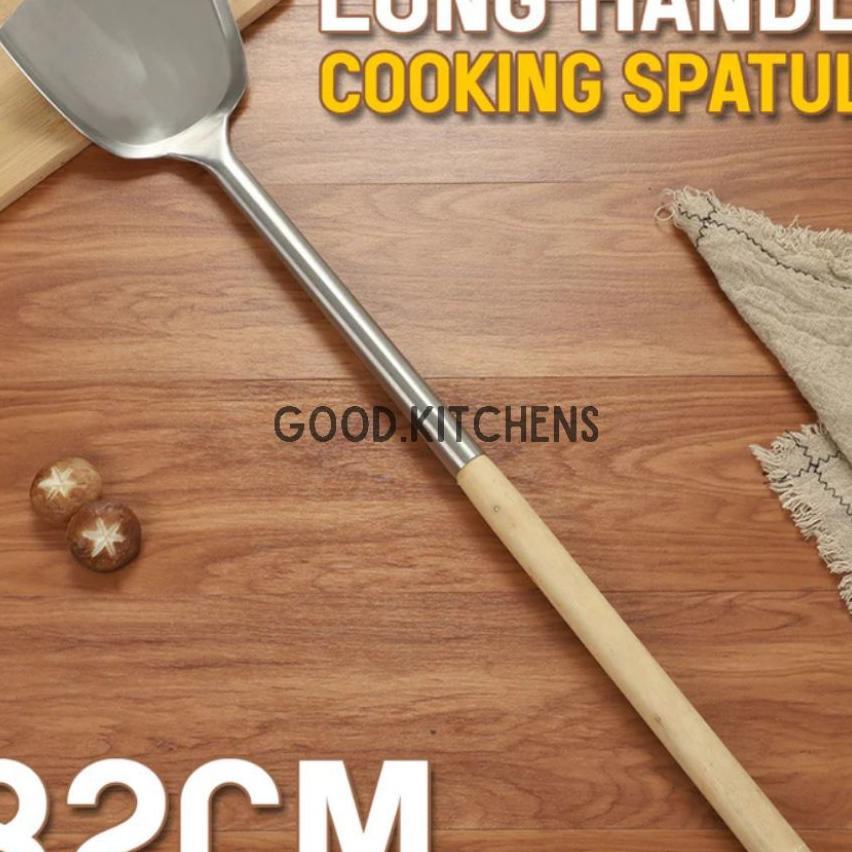 G315 Big Spatula Sodet Jumbo Gagang Kayu Sodet Rewang Sodet Dodol