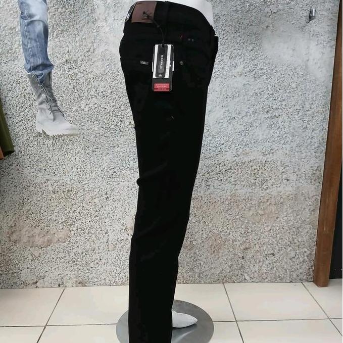 CELANA CARDINAL CDL JEANS HITAM POLOS SLIMFIT