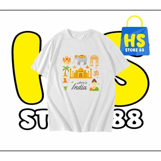 baju oleh-oleh india - kaos souvenir india - baju india - kaos oleh oleh india BANYAK MODEL