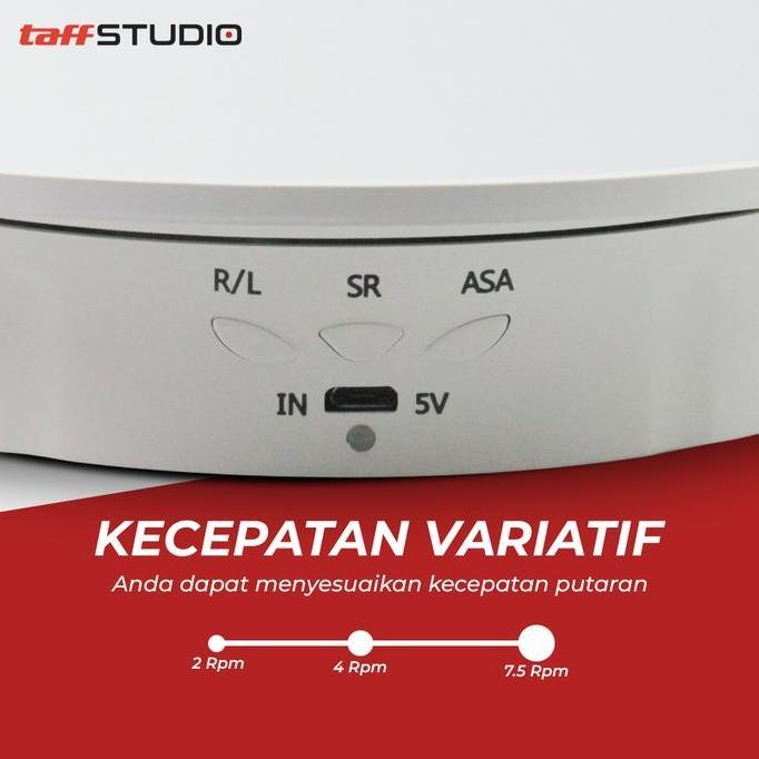Focus- Stand Display Putar Meja Alas Putar Fotografi Rotating Display
