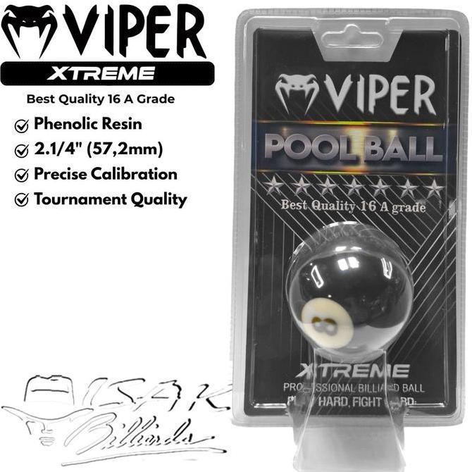 Bola Viper Pool Ball Eceran Nomor 8 - 2.1/4" - Billiard Ball Biliar Pool Besar Bilyar