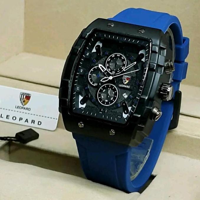 Horfa- Jam Tangan Pria Terbaru/Leopard Kotak Jam  Tangan